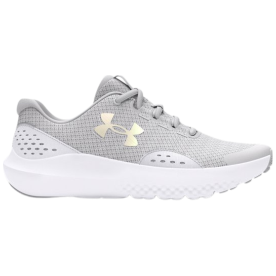 Under Armour Kids' Surge 4 Running Shoes HALO GRAY/WHITE/IRIDESCENT 3027108-100