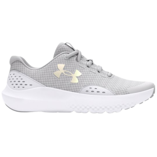 Under Armour Kids' Surge 4 Running Shoes HALO GRAY/WHITE/IRIDESCENT 3027108-100