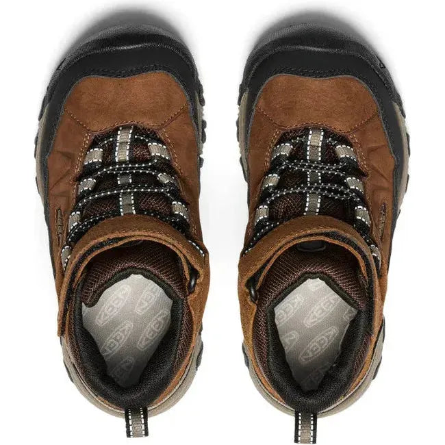 Keen Kids' Targhee IV Waterproof Hiking Boot Bison/Brindle 1029610