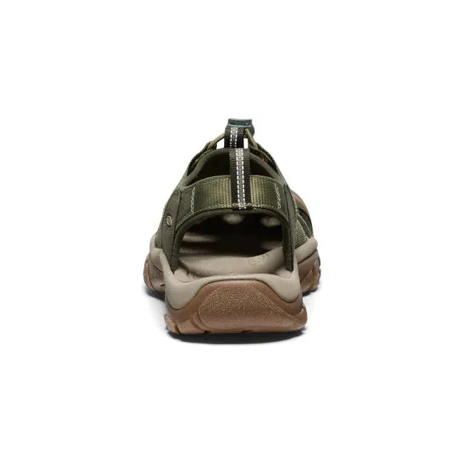 Heel of Men&#39;s Keen Newport H2 closed toe Sandal in green Winter Moss Chevron