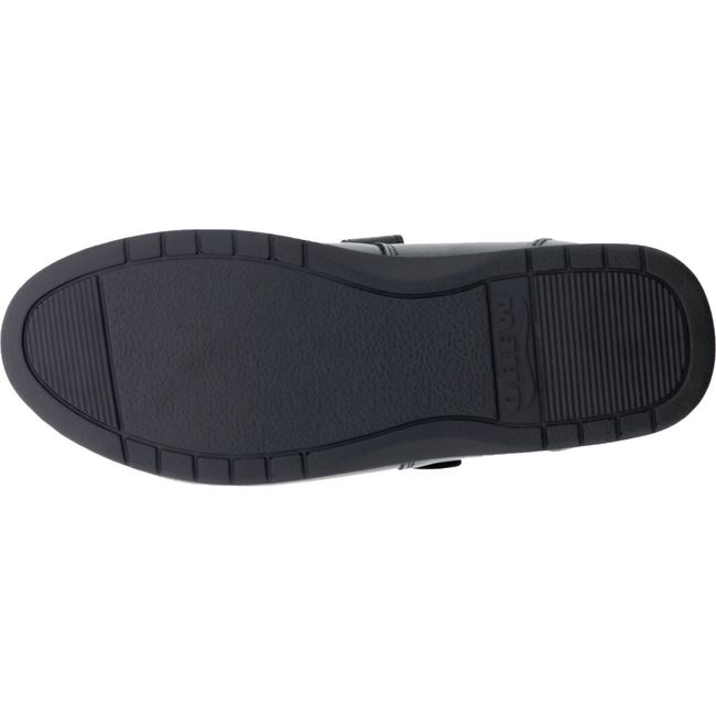 Sole of Women's Drew Mary Jane Bloom II Shoe in Black Leather upper with black sole