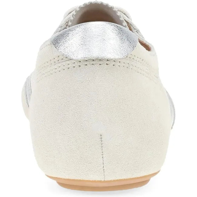 Dansko Milana sneaker in vanilla suede, back view