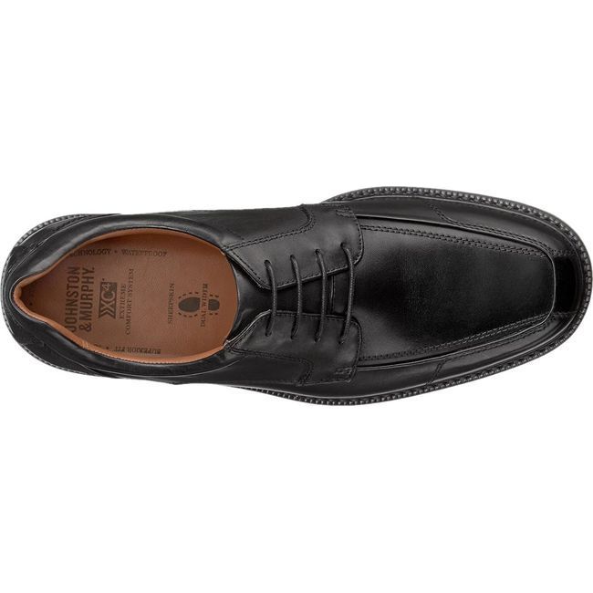 Johnston &amp; Murphy Men's XC4 Stanton 2.0 Runoff Waterproof Dress Shoe Black Full Grain 20-5557