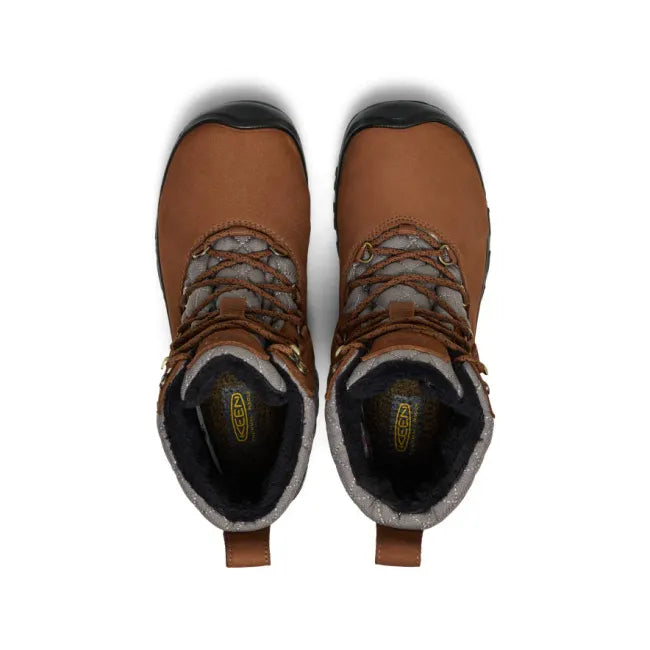 Upper of Keen Women's Greta II Waterproof Boots in Bison Brown