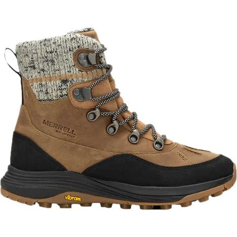 Side of Merrell Women's Siren 4 Thermo Mid Waterproof Hiking Boot in Tobacco Brown
