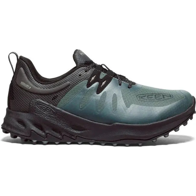 Lateral side of Men&#39;s Keen Zionic Waterproof Hiking Shoe in Dark Forest Black