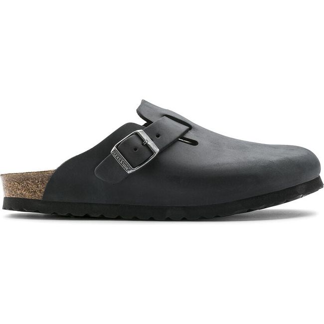 Birkenstock Unisex Boston Black Oiled Leather Clog 59461/59463