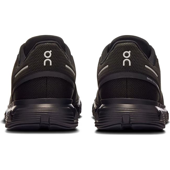 Heels of On Running Women's Cloud 6 Running Shoes in all black