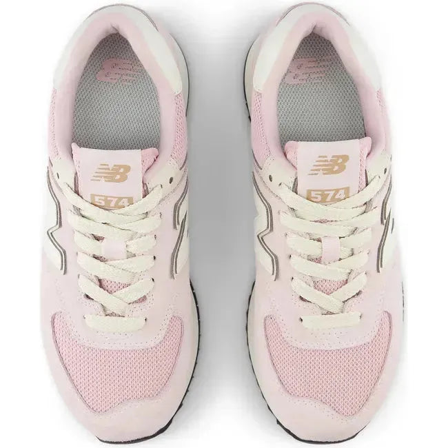 New Balance Women's 574+ Lifestyle Shoe Mid Century Pink/Pink Granite/Linen WL574ZAJ