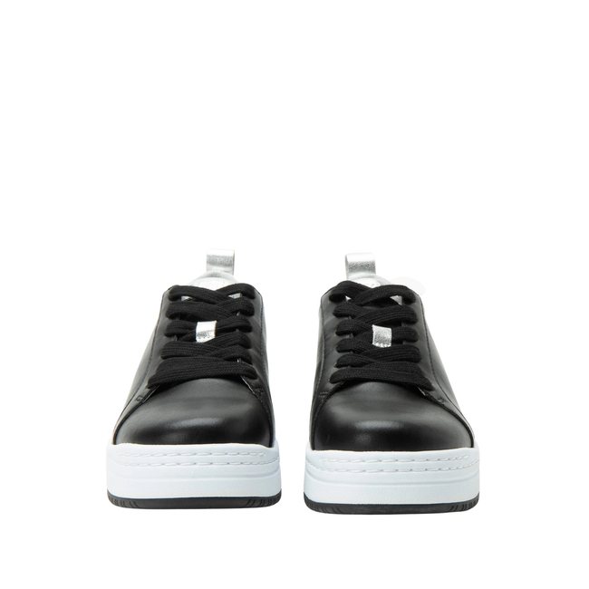 Front of Alegria Women's Adysen Shoes in Black Leather