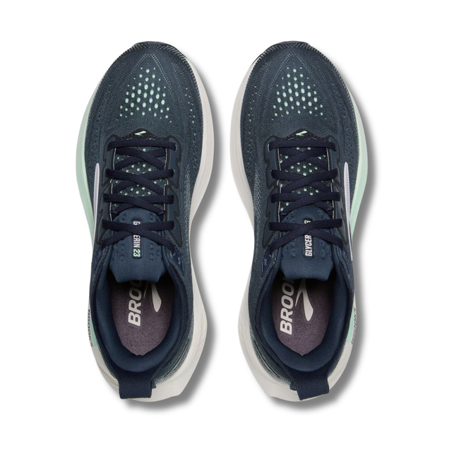 Tops of Brooks Women's Glycerin 23 Running Shoe in Spellbound Blue