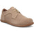 Front angled view of Women's Taos Utmost Oxford Shoe in sand suede upper color