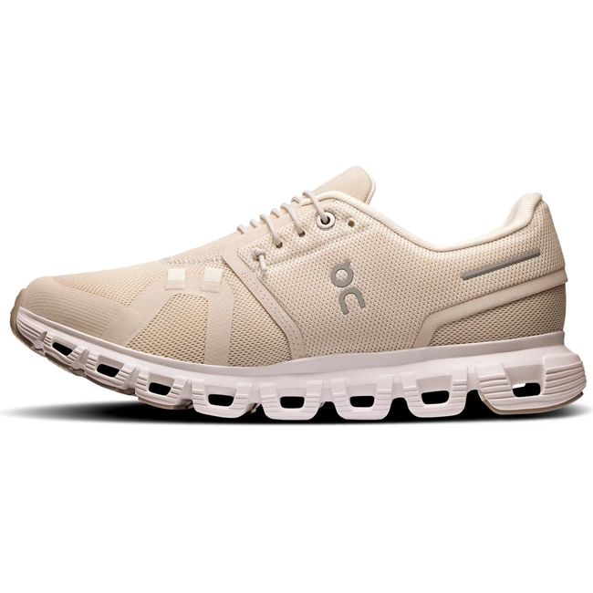 Medial side of On Running Women's Cloud 6 Running Shoe in pearl