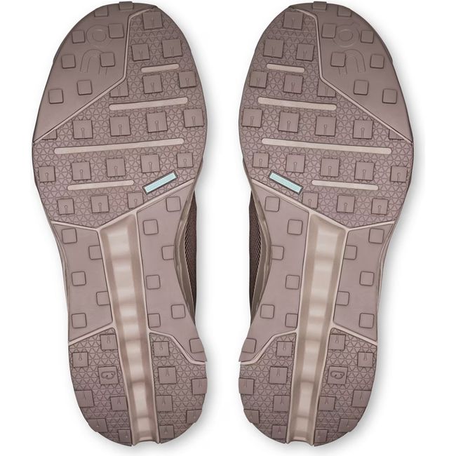 Soles of Men's On Running Cloudhorizon Trail Running Shoes in Fog Desert Brown