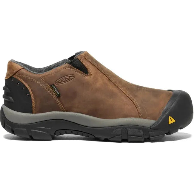 Laterl side of Men&#39;s Keen Brixen Waterproof Low Shoe in Madder Brown