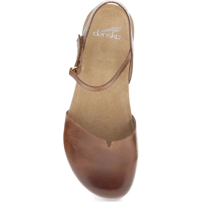 Dansko Women's Rowan Sandal Tan Waxy Burnished 6025155300