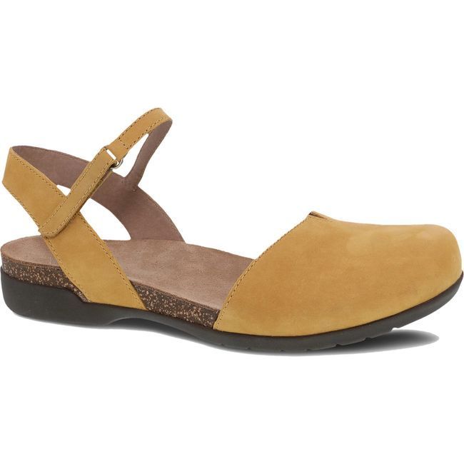 Dansko Women's Rowan Sandal Mustard Milled Nubuck 6025305300