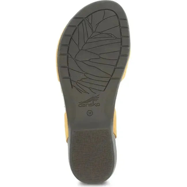 Dansko Women's Rowan Sandal Mustard Milled Nubuck 6025305300