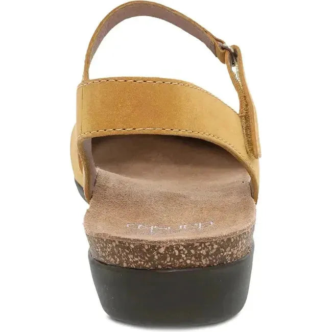 Dansko Women's Rowan Sandal Mustard Milled Nubuck 6025305300