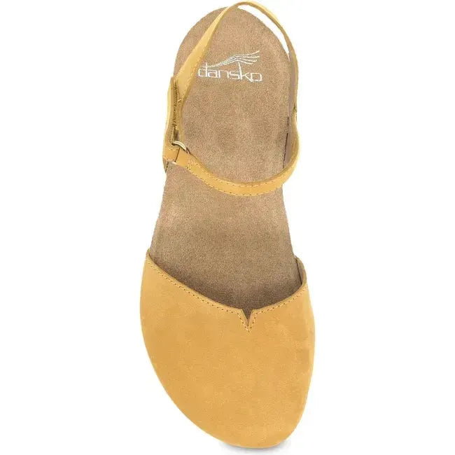 Dansko Women's Rowan Sandal Mustard Milled Nubuck 6025305300