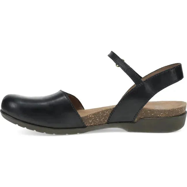 Dansko Women's Rowan Sandal Black Waxy Burnished 6025475300