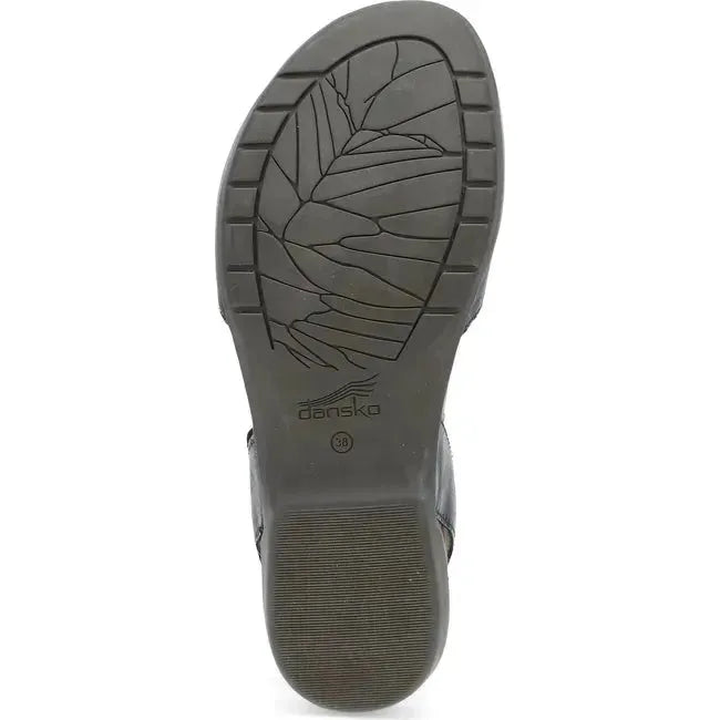 Dansko Women's Rowan Sandal Black Waxy Burnished 6025475300