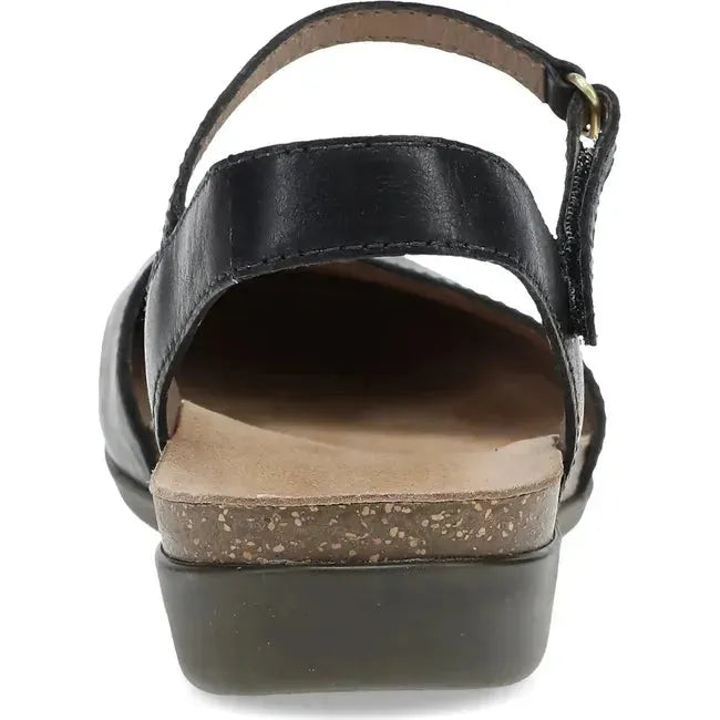 Dansko Women's Rowan Sandal Black Waxy Burnished 6025475300