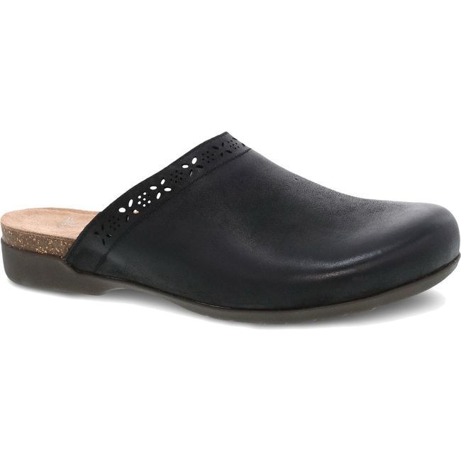 Dansko Women's Robbie Mule Black Burnished Nubuck 6028105300