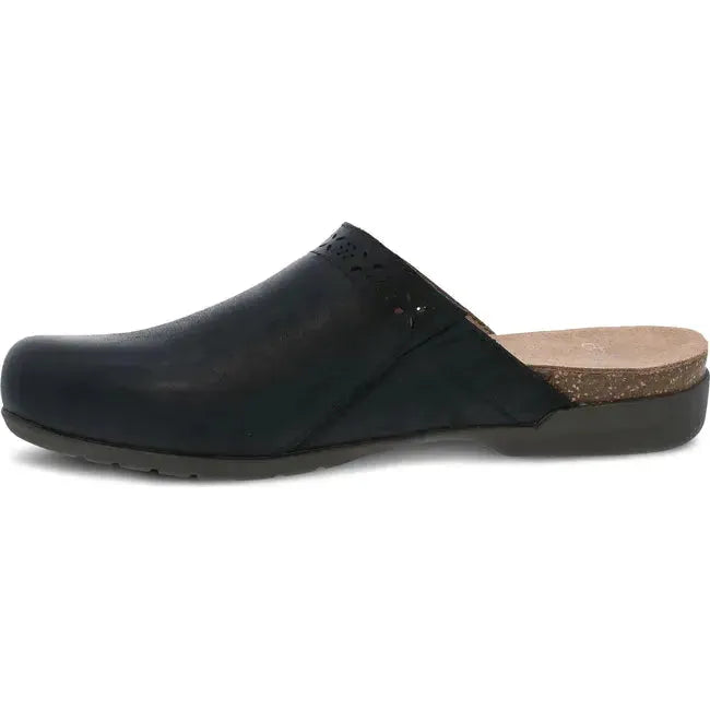 Dansko Women's Robbie Mule Black Burnished Nubuck 6028105300