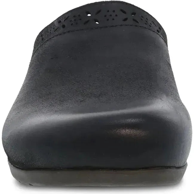 Dansko Women's Robbie Mule Black Burnished Nubuck 6028105300