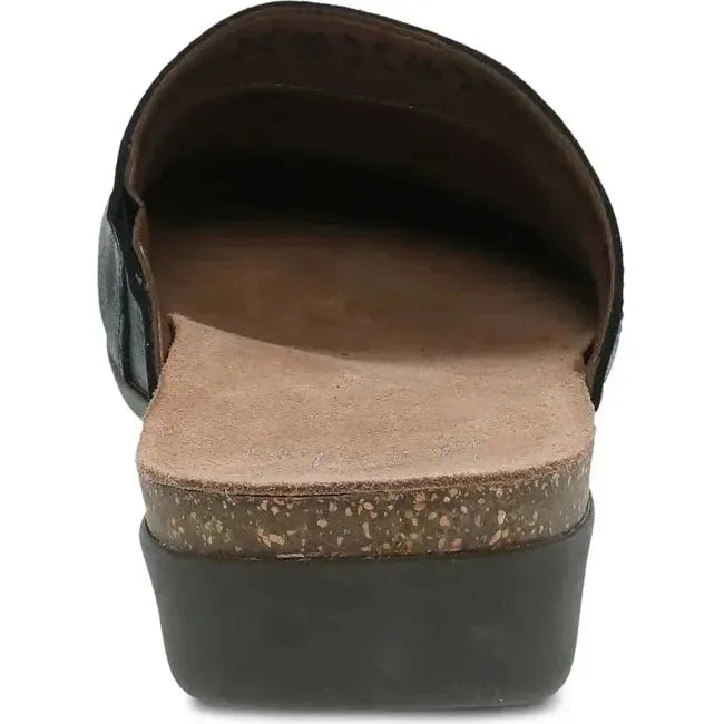 Dansko Women's Robbie Mule Black Burnished Nubuck 6028105300