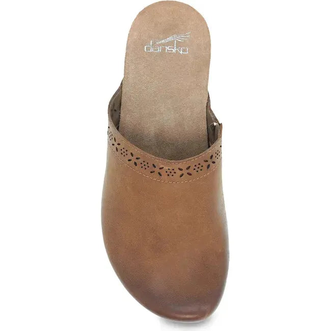 Dansko Women's Robbie Mule Tan Burnished Nubuck 6028155300