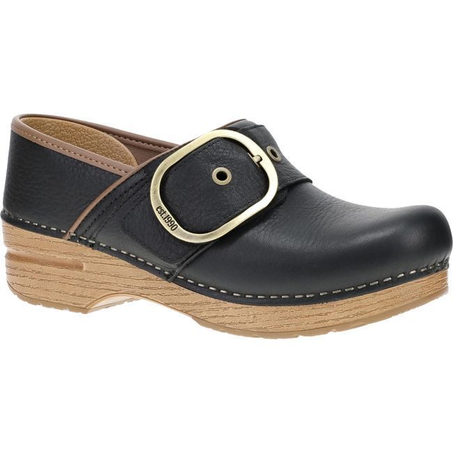 Dansko Women's Pearson Clog Black Tumbled 616026112