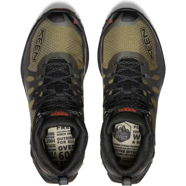 Keen Men's Zionic Mid Waterproof Dark Olive/Scarlet Ibis Hiking Boot 1028035