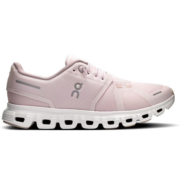 Side of On Running Women's Cloud 6 Running Shoe in Orchid Pink
