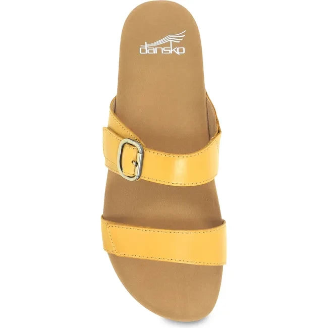 Dansko Women's Justine Slide Sandal Yellow Calf 6220170300