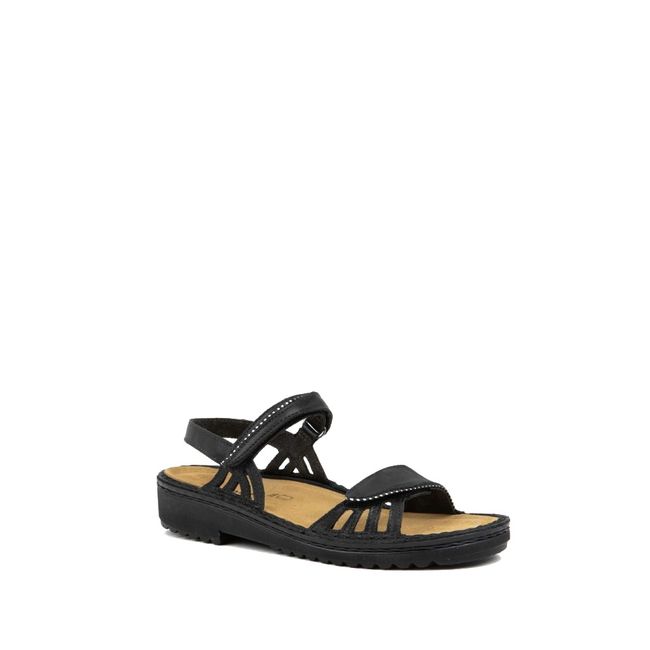 Naot Women's Anika Sandal in Black Leather
