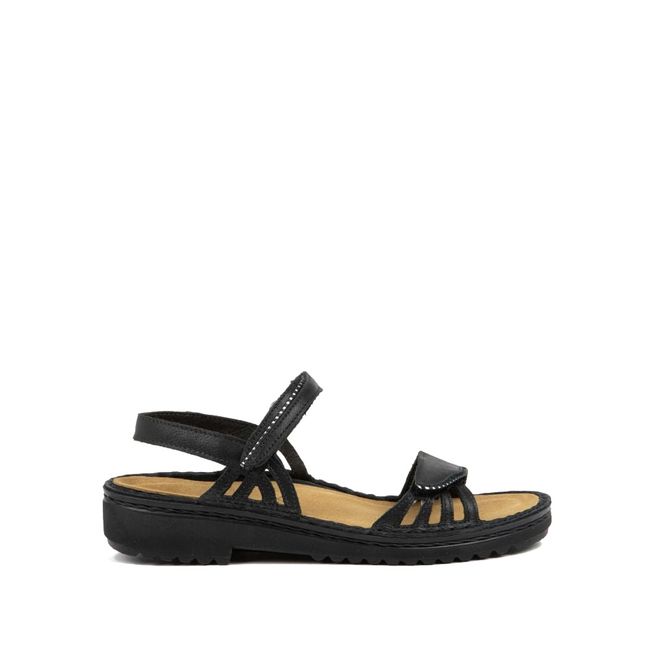 Side of Naot Women's Anika Sandal in Black Leather