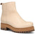 Front angled view of Women's Taos Downtown Boot in ivory leather and cork midsole