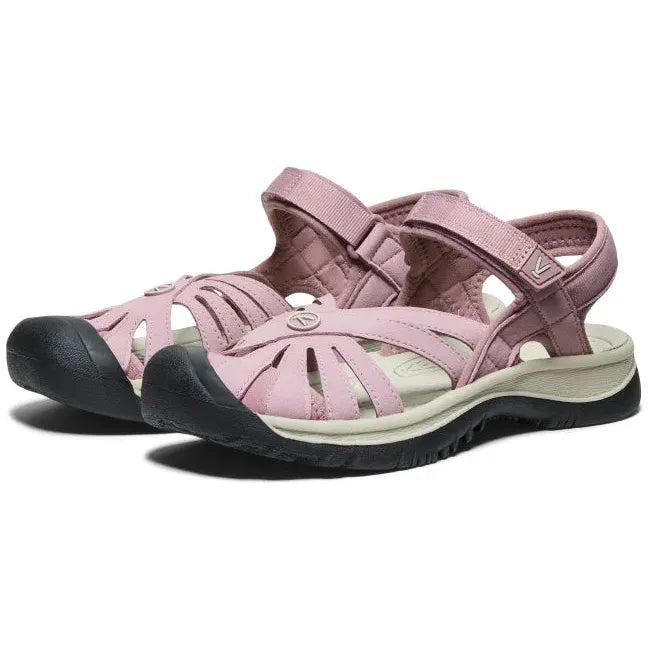 Pair of KEEN Women&#39;s Rose Closed Toe Sandal in Toadstool Pink