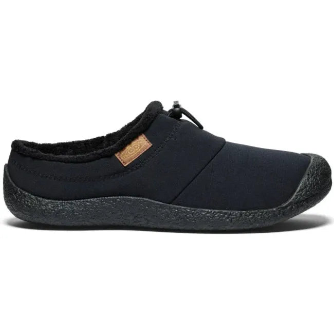 Lateral side of Keen Men's Howser III Slide in Black Black Recycled