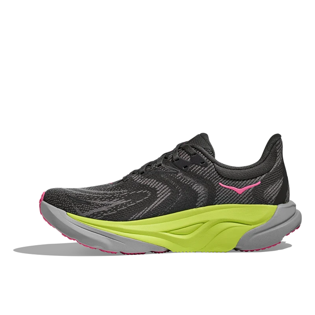 Medial side of Hoka Women's Arahi 8 Running Shoe in Charcoal Grey