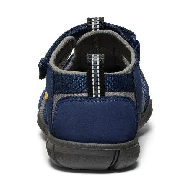 Heel of KEEN Toddlers&#39; Seacamp II CNX Sandal in Naval Academy Blue and Drizzle Gray