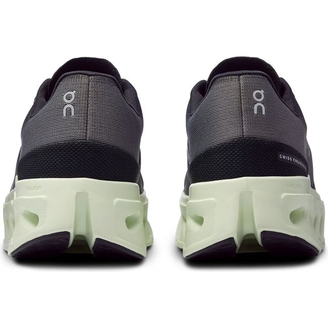 Heels of Women's On Running Cloudeclipse Running Shoes in Gray Rock and Lima Green