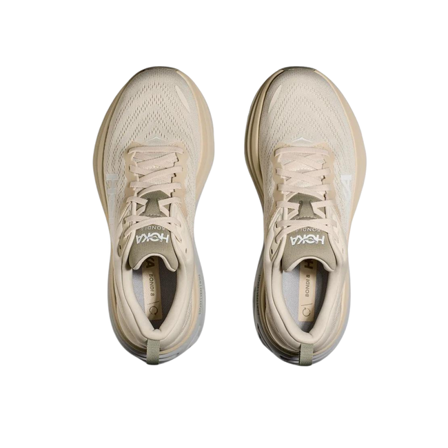 Hoka Men's Bondi 8 Running Shoe Oak Milk/Barley 1123202/1127953-OKB