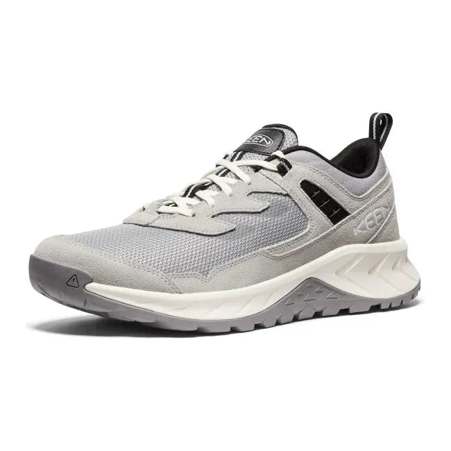 Front angled view of Men's KEEN Hightrail Vented Hiking Shoe in Alloy Vapor Gray