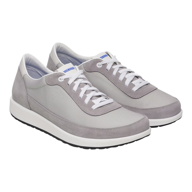 Angled Pair of Birkenstock Unisex Honnef City Sneaker in Whale Grey