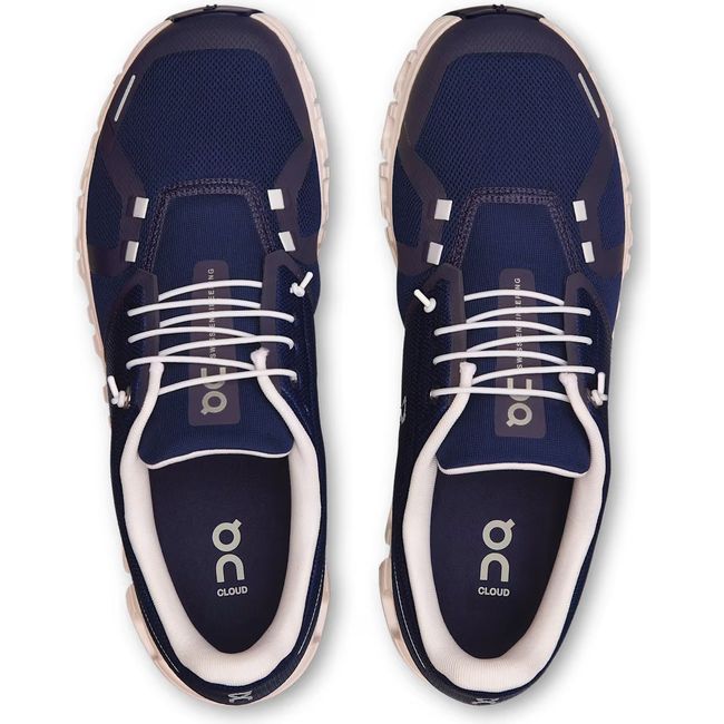 Top down view of On Running Men's Cloud 6 Running Shoes in midnight blue