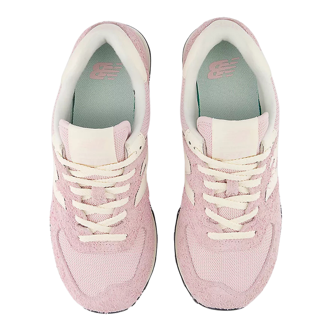 Top of New Balance Women's 574 Lifestyle Shoe in Rose Sugar