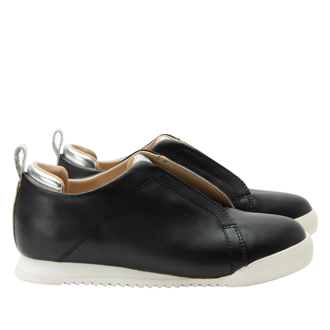 Sides of Alegria Women's Reah Slip On Shoes in black leather